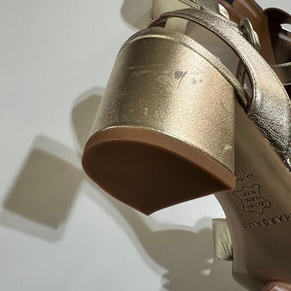 Margaux The City Sandal in Gold Nappa Size 37.5M - Picture 7 of 10